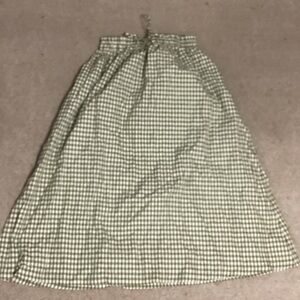 Elegant Green Checkered A-Line Skirt